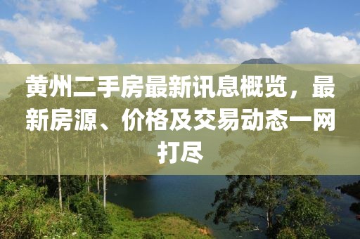 黄州二手房最新讯息概览，最新房源、价格及交易动态一网打尽