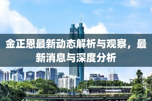 金正恩最新动态解析与观察，最新消息与深度分析