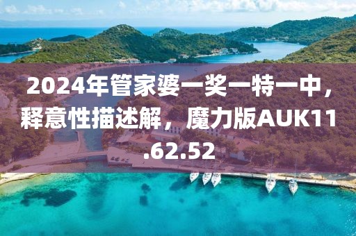 2024年管家婆一奖一特一中，释意性描述解，魔力版AUK11.62.52