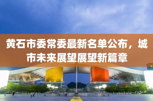 黄石市委常委最新名单公布，城市未来展望展望新篇章