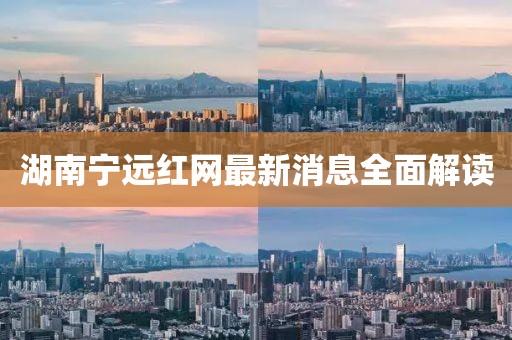 湖南宁远红网最新消息全面解读