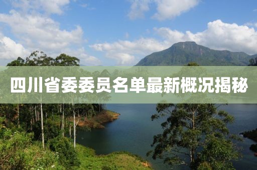 四川省委委员名单最新概况揭秘