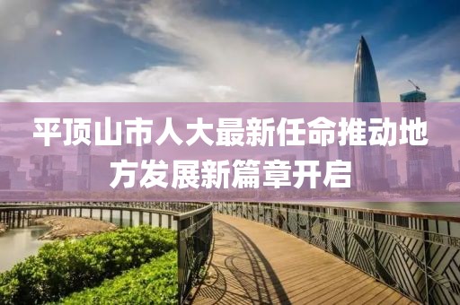 平顶山市人大最新任命推动地方发展新篇章开启
