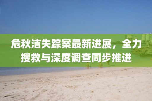 危秋洁失踪案最新进展，全力搜救与深度调查同步推进