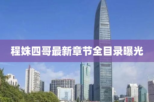 程姝四哥最新章节全目录曝光