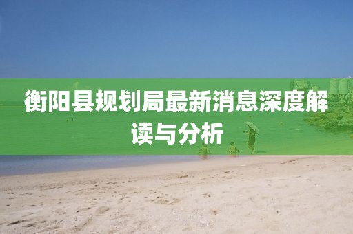 衡阳县规划局最新消息深度解读与分析