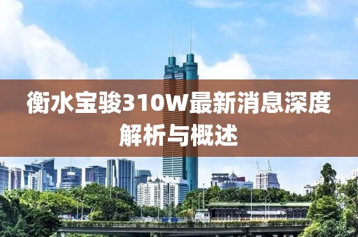 衡水宝骏310W最新消息深度解析与概述