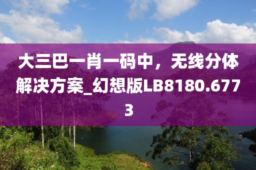 大三巴一肖一码中，无线分体解决方案_幻想版LB8180.6773