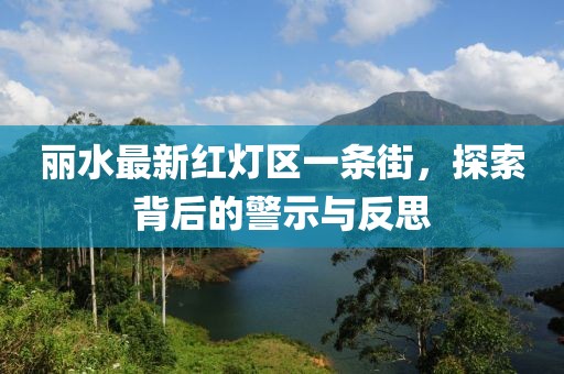丽水最新红灯区一条街，探索背后的警示与反思