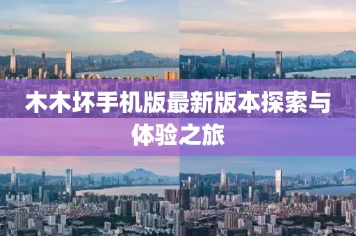 木木坏手机版最新版本探索与体验之旅