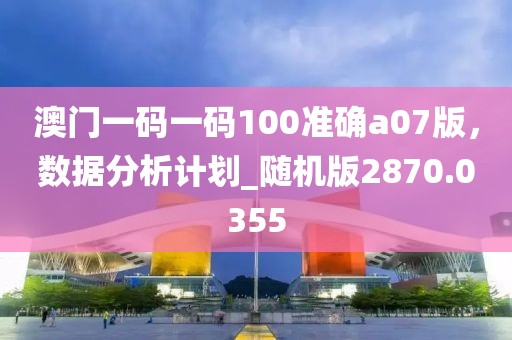 澳门一码一码100准确a07版，数据分析计划_随机版2870.0355
