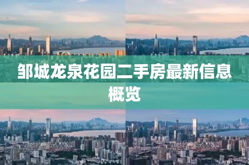 邹城龙泉花园二手房最新信息概览
