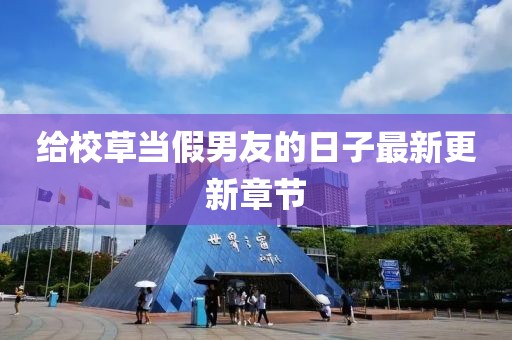 给校草当假男友的日子最新更新章节