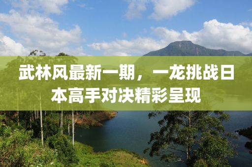 武林风最新一期，一龙挑战日本高手对决精彩呈现