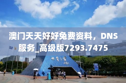 澳门天天好好兔费资料，DNS服务_高级版7293.7475