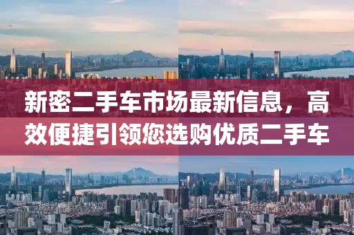 新密二手车市场最新信息，高效便捷引领您选购优质二手车