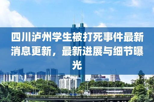 四川泸州学生被打死事件最新消息更新，最新进展与细节曝光