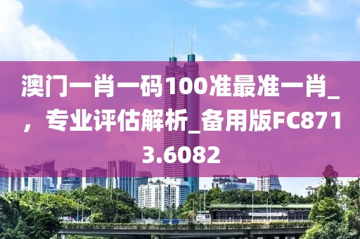 澳门一肖一码100准最准一肖_，专业评估解析_备用版FC8713.6082