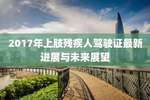 2017年上肢残疾人驾驶证最新进展与未来展望