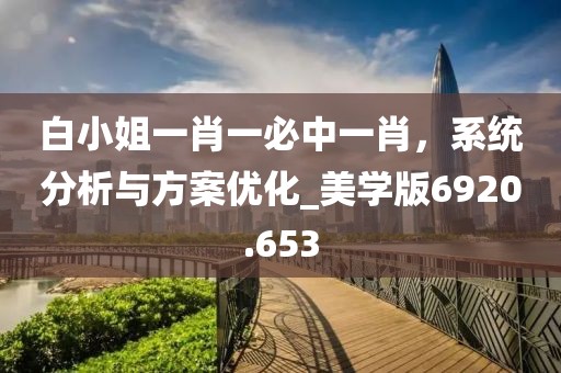 白小姐一肖一必中一肖，系统分析与方案优化_美学版6920.653