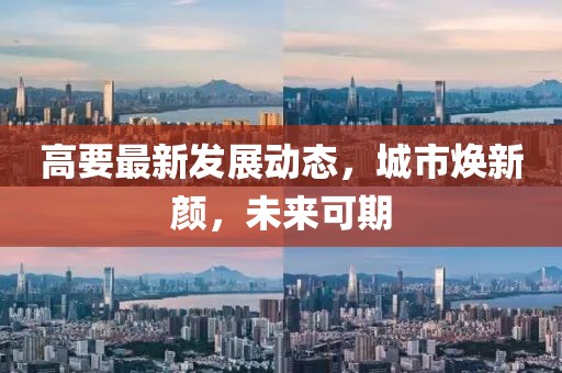 高要最新发展动态，城市焕新颜，未来可期