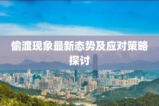 偷渡现象最新态势及应对策略探讨