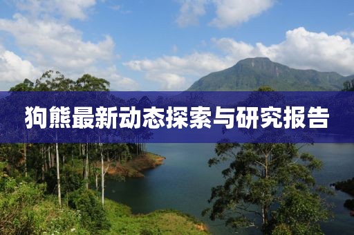 狗熊最新动态探索与研究报告
