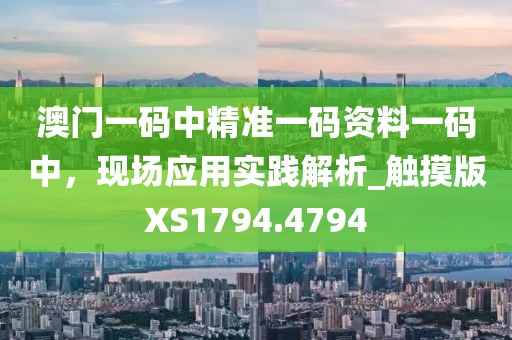 澳门一码中精准一码资料一码中，现场应用实践解析_触摸版XS1794.4794