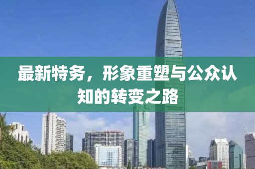 最新特务，形象重塑与公众认知的转变之路