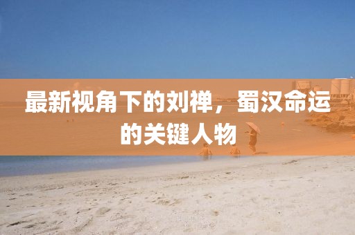 最新视角下的刘禅，蜀汉命运的关键人物