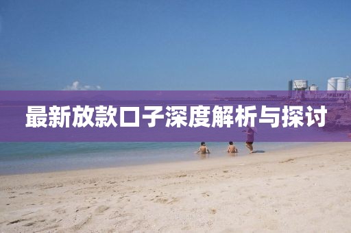 最新放款口子深度解析与探讨