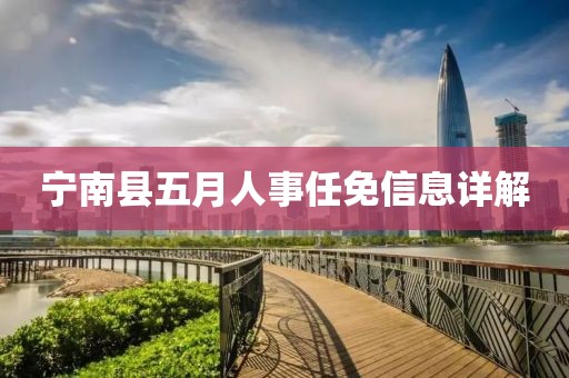 宁南县五月人事任免信息详解