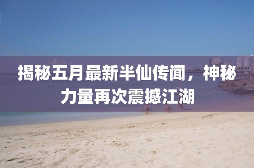 揭秘五月最新半仙传闻，神秘力量再次震撼江湖