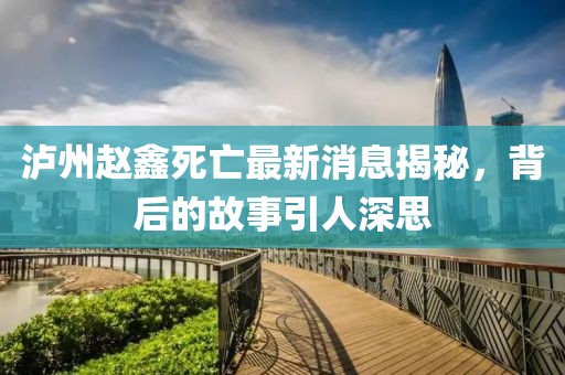 泸州赵鑫死亡最新消息揭秘，背后的故事引人深思