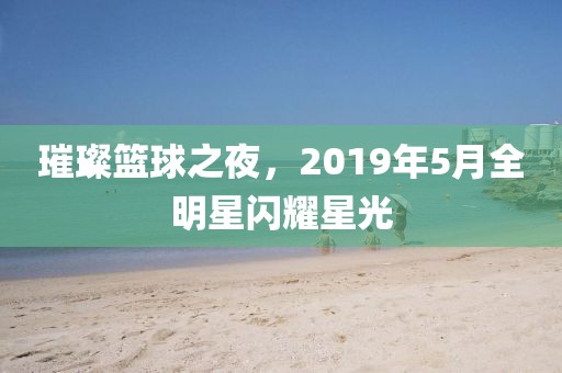 璀璨篮球之夜，2019年5月全明星闪耀星光