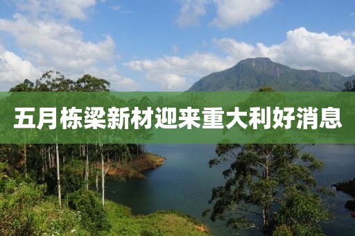 五月栋梁新材迎来重大利好消息