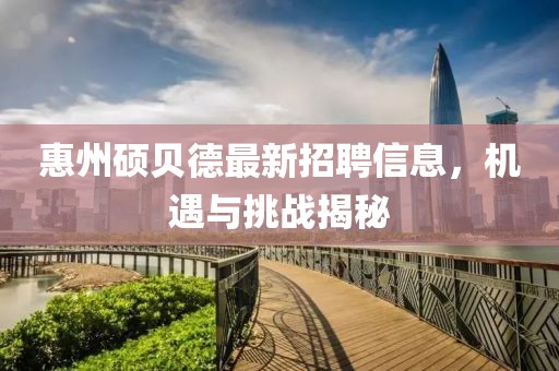 惠州硕贝德最新招聘信息，机遇与挑战揭秘