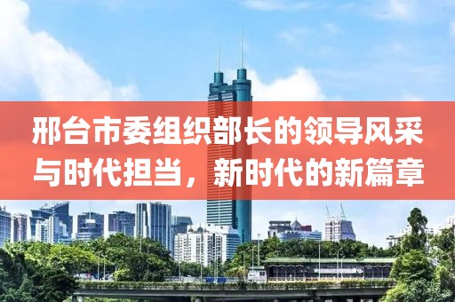 邢台市委组织部长的领导风采与时代担当，新时代的新篇章