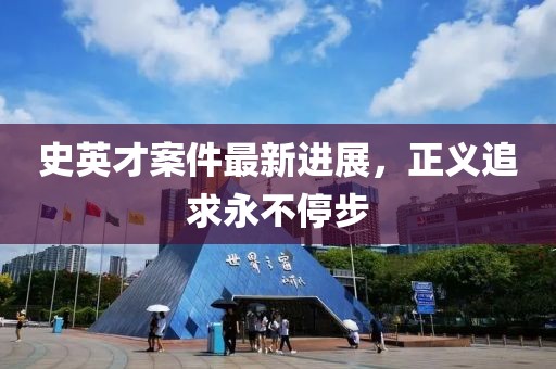 史英才案件最新进展，正义追求永不停步