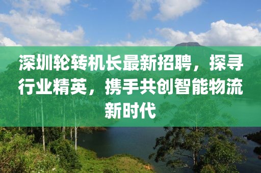 深圳轮转机长最新招聘，探寻行业精英，携手共创智能物流新时代