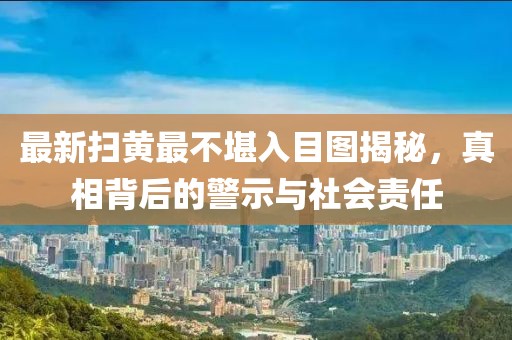 最新扫黄最不堪入目图揭秘，真相背后的警示与社会责任