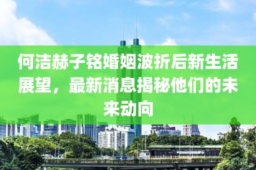 何洁赫子铭婚姻波折后新生活展望，最新消息揭秘他们的未来动向